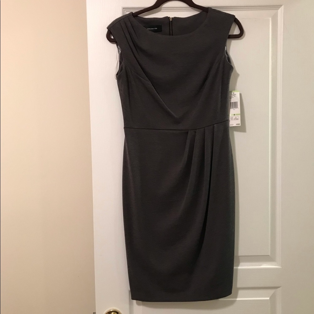 Jones New York heather grey dress size 4 New NWT
